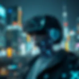 A visual representation of the metaverse blending virtual and augmented reality.